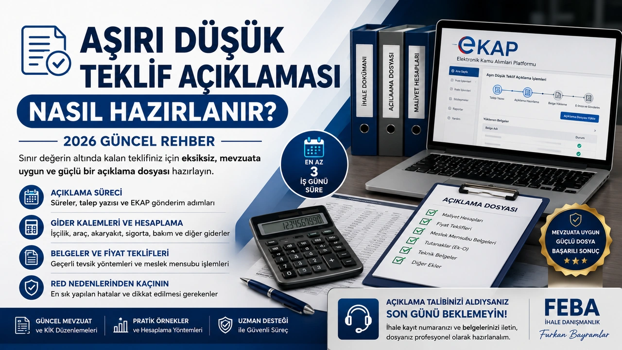 Aşırı Düşük Teklif Açıklaması Nasıl Hazırlanır? 2026 Rehberi